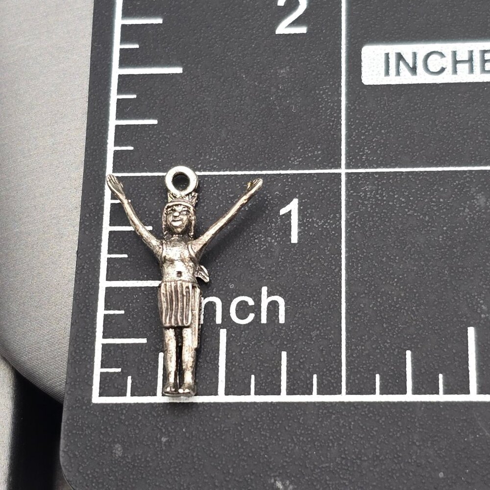 VTG Sterling Silver Native American Girl Charm Pendant Southwest Artisan Rare - Picture 7 of 11